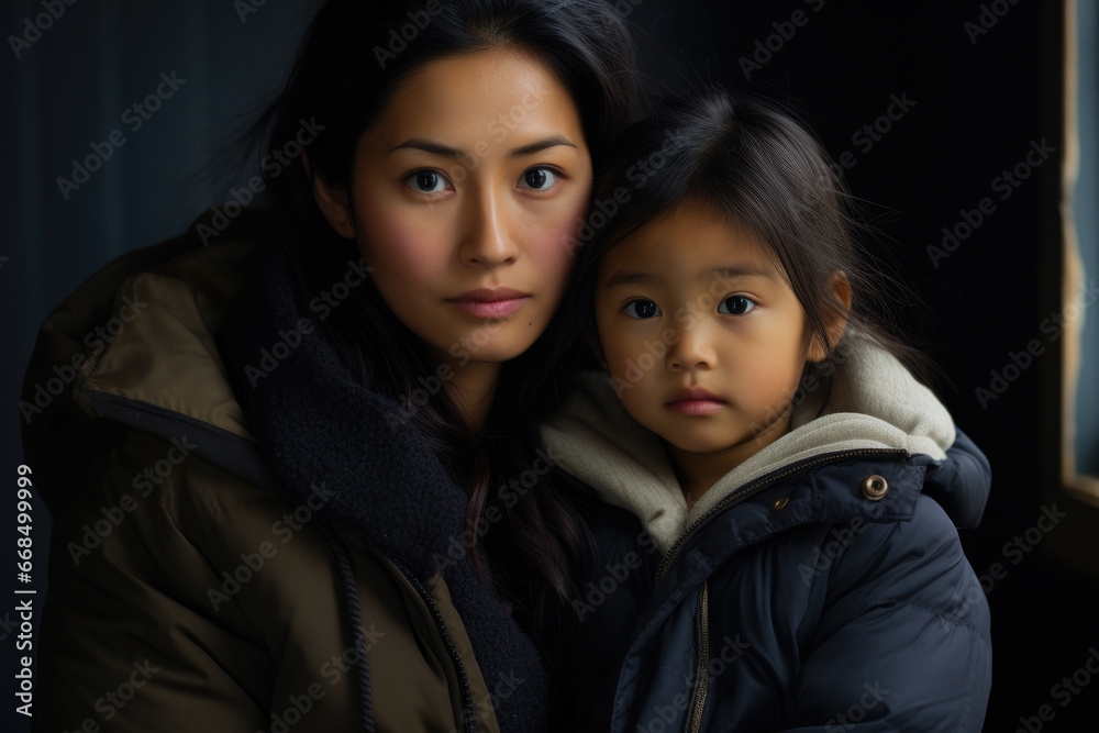 Woman gently cradling child in her arms. This heartwarming image captures bond between mother and her child. Perfect for family-themed projects and advertisements. Woman gently cradling child in her arms. This heartwarming image captures bond between mother and her child. Perfect for family-themed projects and advertisements.
