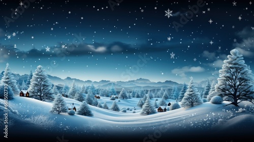 Christmas Background With Snowy Landscape Merry Christmas Background ,Hd Background