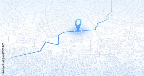 Gps tracking map. Abstract isometric location tracks dashboard. Track navigation pins on street maps, navigate mapping, locate position pin. Futuristic travel map or location navigator vector