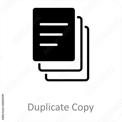 Duplicate Copy and duplicate icon concept