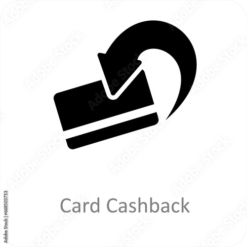 Card Cashback and return icon concept