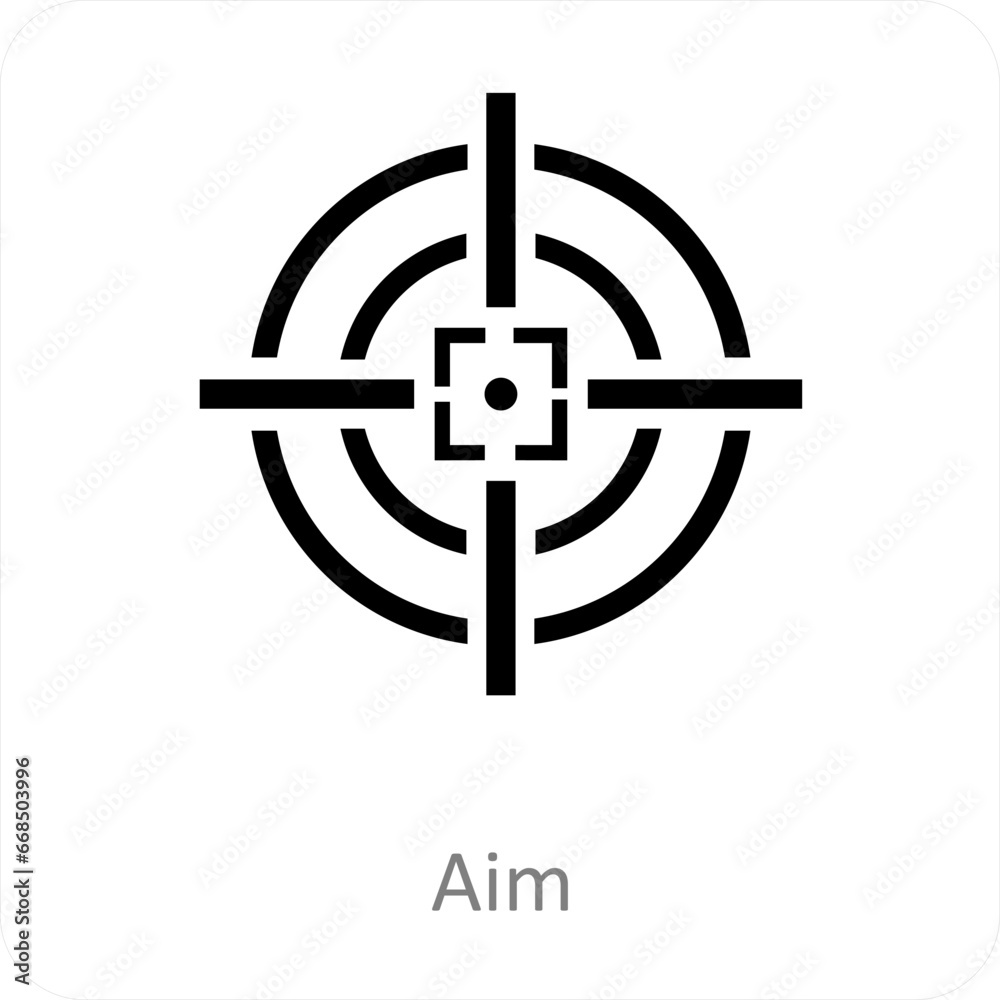 Aim and goal icon concept Aim and goal icon concept