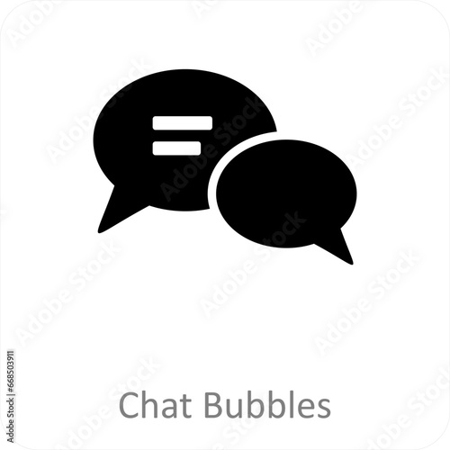 Chat Bubbles and message icon concept