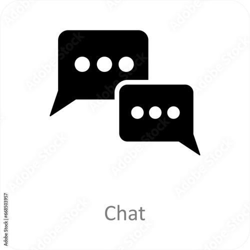 Chat and message icon concept