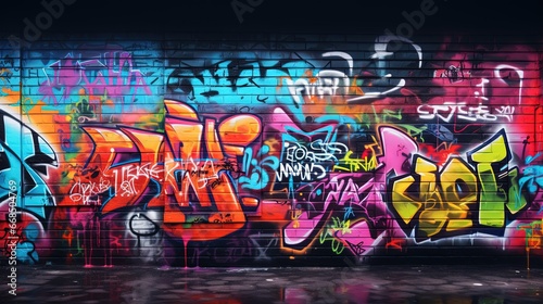 Graffiti Wall Abstract Background 