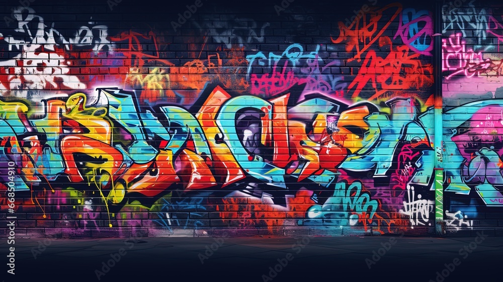 Fototapeta premium Graffiti Wall Abstract Background 