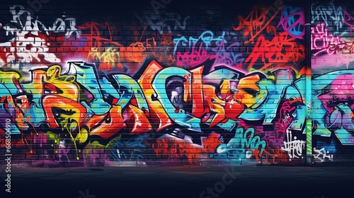 Graffiti Wall Abstract Background 