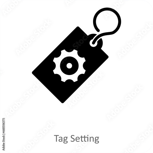 Tag Setting and label icon concept