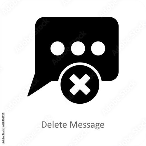 Delete Message and remove icon concept