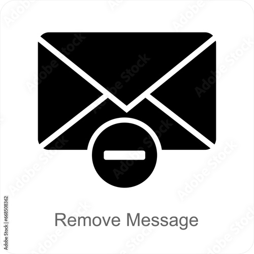 Remove Message and message icon concept