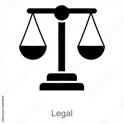Legal and justice icon concept