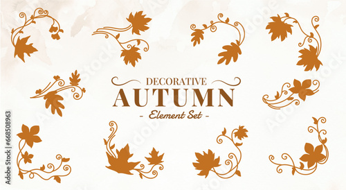 Decorative Autumn Illustration Set