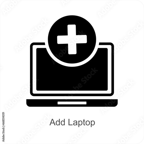 Approved Laptop and verify icon concept
