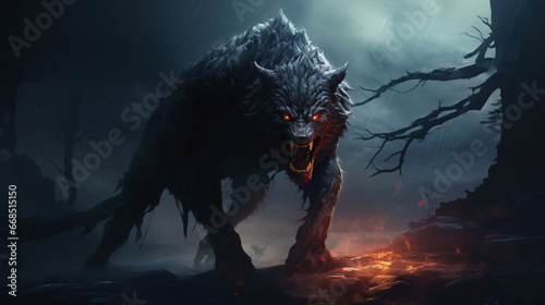 Gloomy werewolf © khan