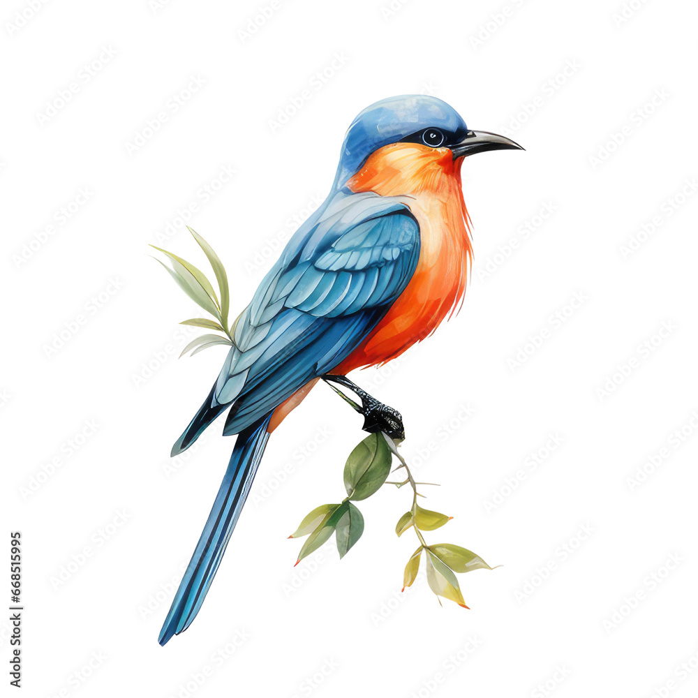 Fototapeta premium bird scratching on branch