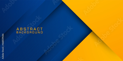Abstract geometric blue and yellow square theme overlap background for graphics design .Eps10 vector