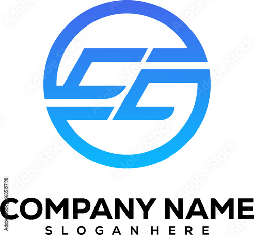 Alphabet EE or EE illustration monogram vector logo template