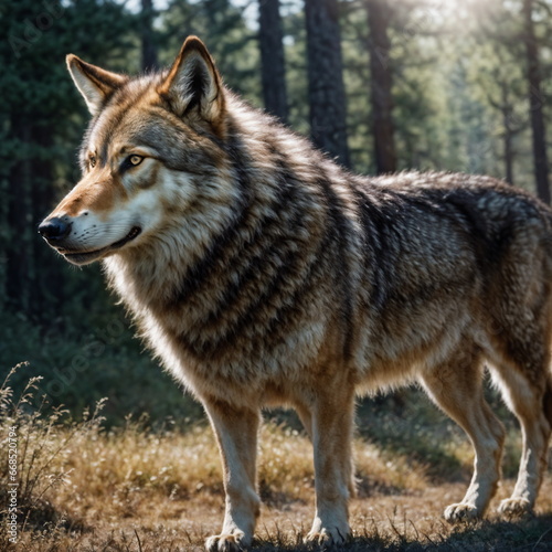 Beautiful Eyes: Ultra-Detailed Wolf in Cinematic Lighting