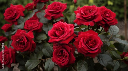 bunch of red roses  generated by AI