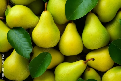 Sweet Fresh eco pears. Color healthy. Generate Ai