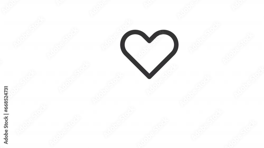 2D black creative thin line animation of heart and arteries, HD video with transparent background, seamless loop 4K video representing medical diagnostic equipment. 2D black creative thin line animation of heart and arteries, HD video with transparent background, seamless loop 4K video representing medical diagnostic equipment.