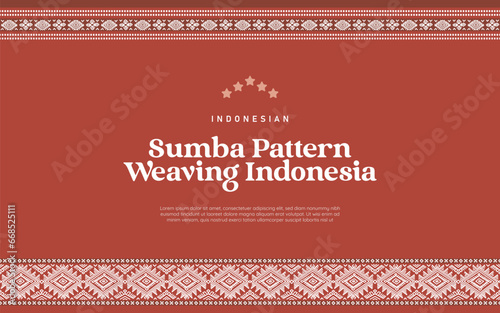 Indonesian Sumba Pattern Weaving Illustration