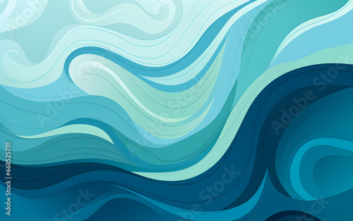Swirl of oceanic blues  this abstract design captures the fluidity and depth of the sea s waves and currents. Wide background 16 10 ratio