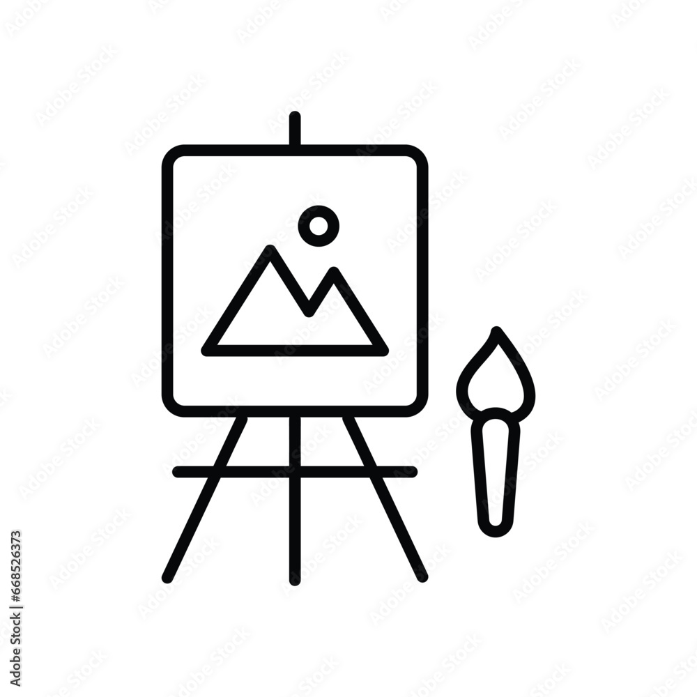 Art studio icon isolate white background vector stock illustration Art studio icon isolate white background vector stock illustration