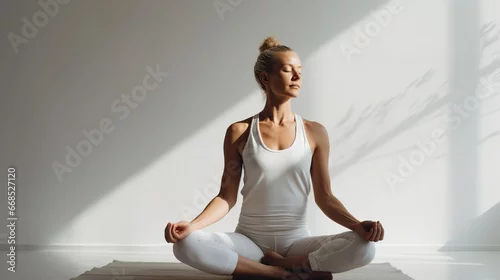 Obraz woman doing yoga