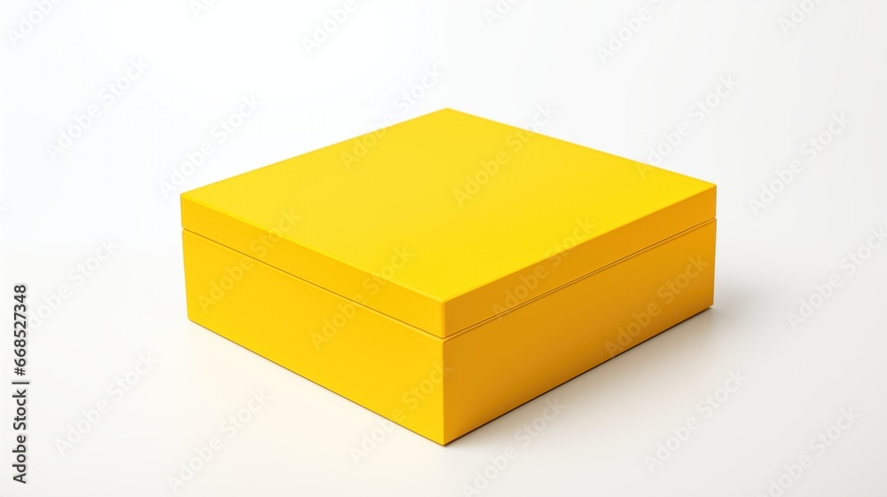 Yellow box isolated on white background. Yellow box isolated on white background.