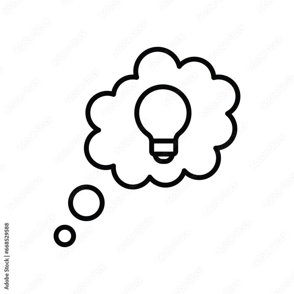 Idea icon isolate white background vector stock illustration Idea icon isolate white background vector stock illustration