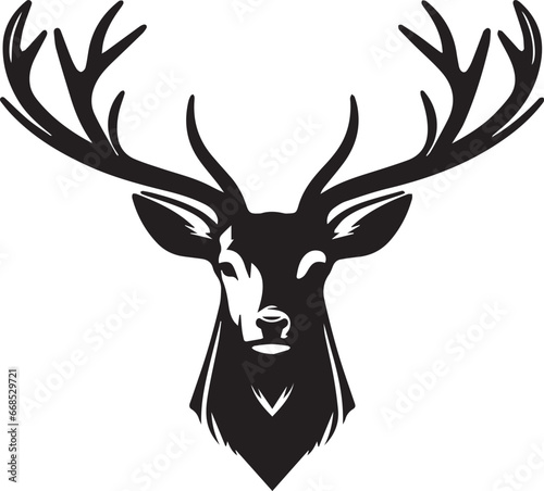 Deer head silhouette  elk head silhouette collection
