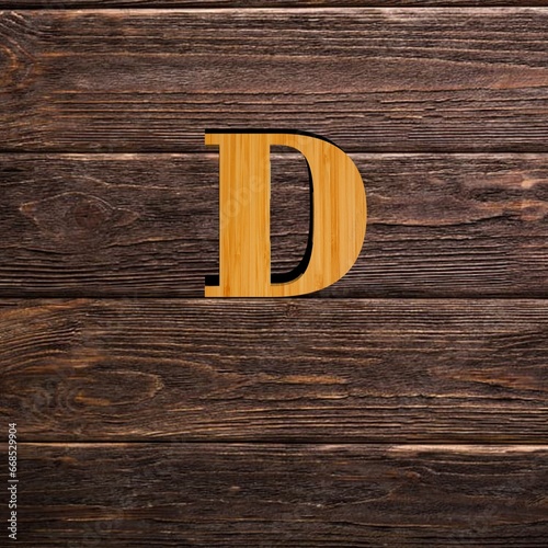 D latter wooden logo. 
It consists of one letter. It can be used as the first initial of any company 
or brand name. Therefore, it is designed in a unique and attractive way.
