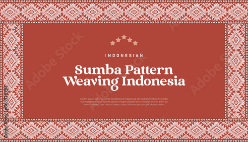 Indonesian Sumba Pattern Weaving Illustration