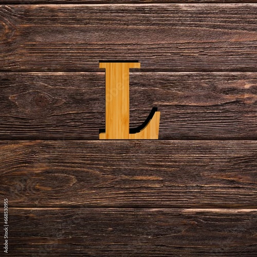 L latter wooden logo. 
It consists of one letter. It can be used as the first initial of any company 
or brand name. Therefore, it is designed in a unique and attractive way.
