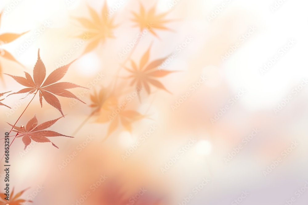 Beautiful autumn background with group of floating maple leaves in orange and yellow on blurred background. Beautiful autumn background with group of floating maple leaves in orange and yellow on blurred background.