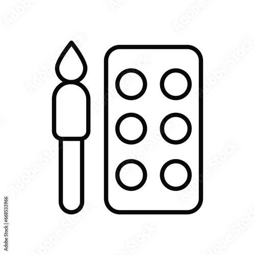 Watercolor icon isolate white background vector stock illustration