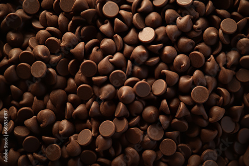 chocolate chips, flat lighting photography, no dark spots, low specular, realistic, seamless texture photo