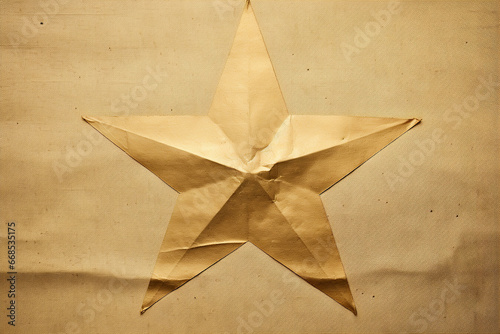 vintage paper with one gold star