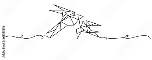 origami lineart 