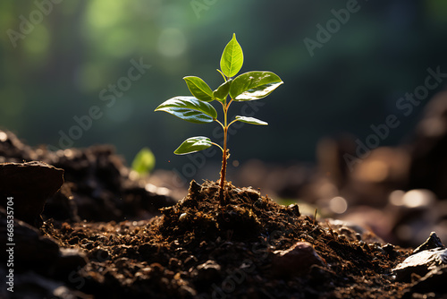 Young Plant Growing In Sunlight  © River Girl