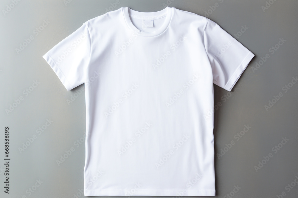 White T shirt mockup top view White T shirt mockup top view