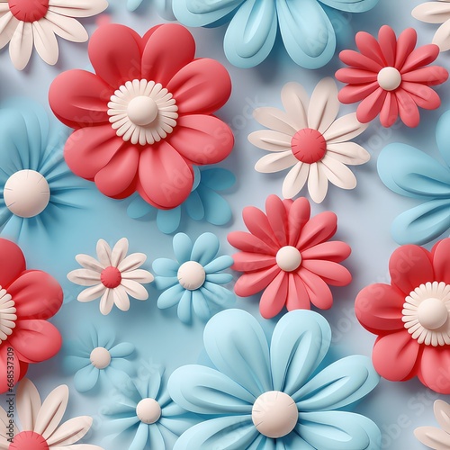 Wallpaper Mural Seamless Embroidered Pastel Floral Patterns, 3d Flower Digital Paper Pack, Seamless Pattern, Flower Background, Seamless Texture, Scrapbook Torontodigital.ca