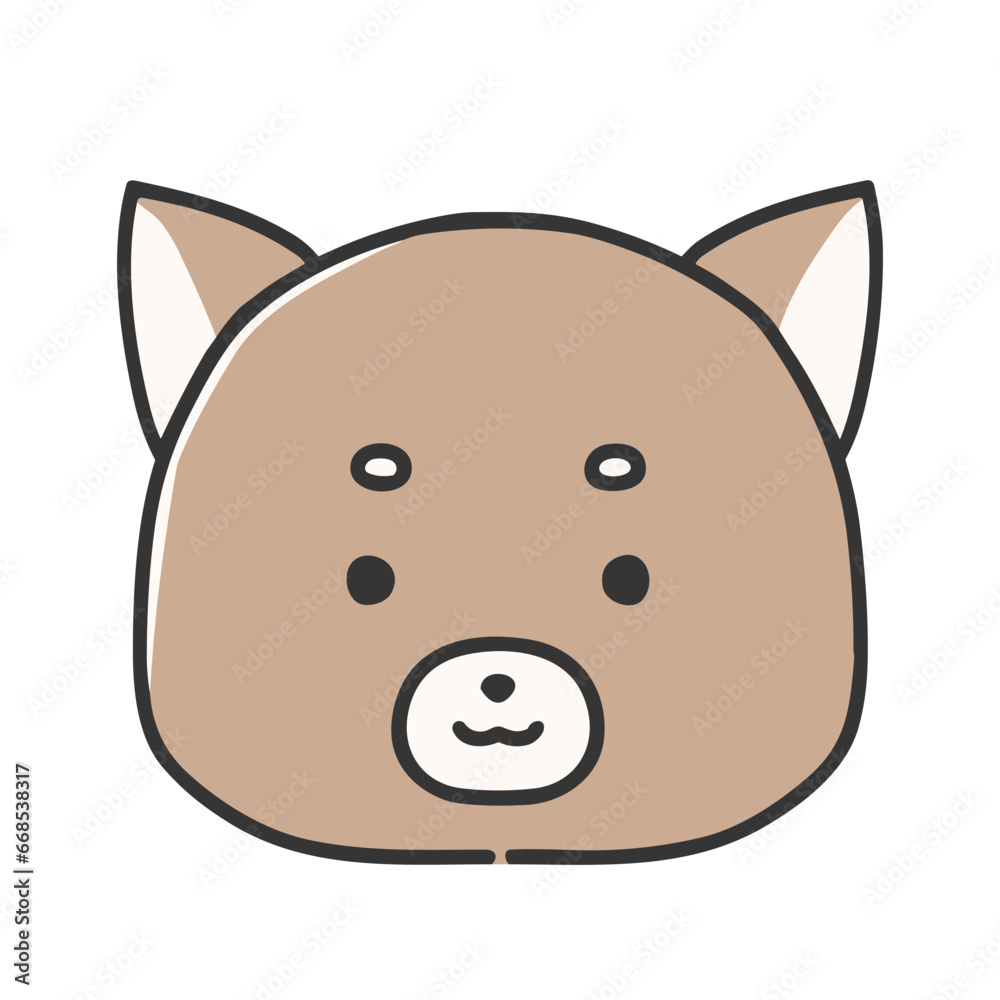かわいい犬の顔のイラスト かわいい犬の顔のイラスト