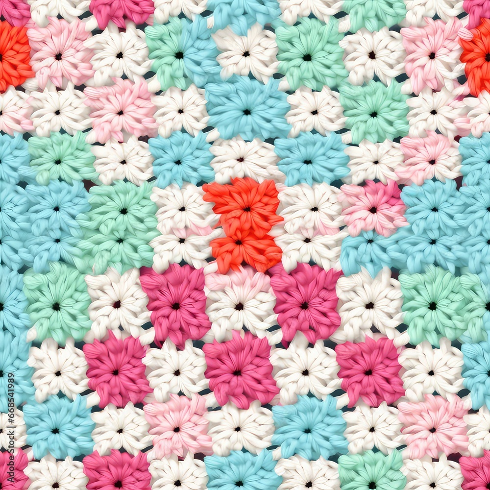 Fototapeta premium Seamless Crotchet Christmas Digital Backgrounds, Christmas backdrops, Christmas Sweater Pattern Digital Paper, Surface Patterns, cosy paper