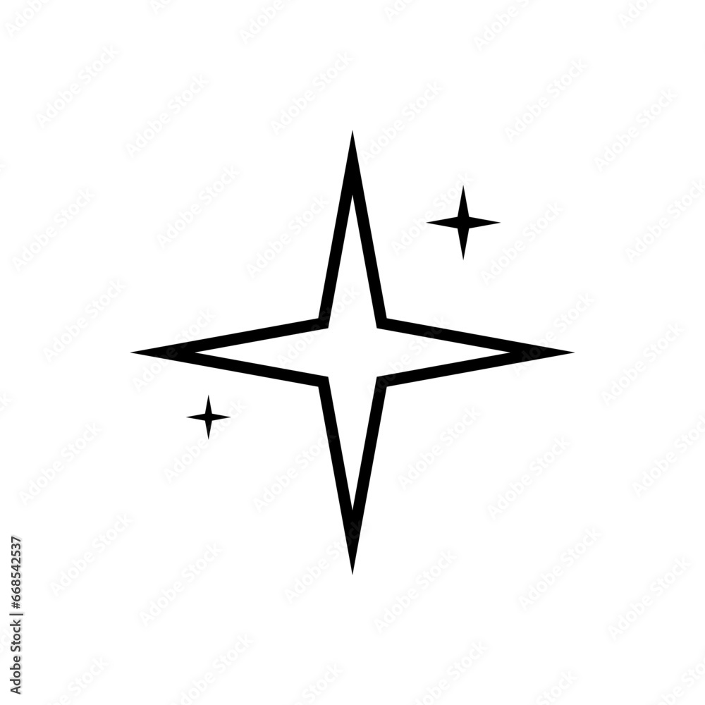 Sparkles icon vector. Twinkling stars illustration sign. Shining burst symbol. Star logo. Sparkles icon vector. Twinkling stars illustration sign. Shining burst symbol. Star logo.
