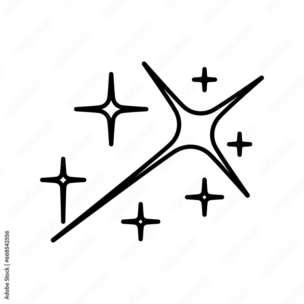 Sparkles icon vector. Twinkling stars illustration sign. Shining burst symbol. Star logo. Sparkles icon vector. Twinkling stars illustration sign. Shining burst symbol. Star logo.