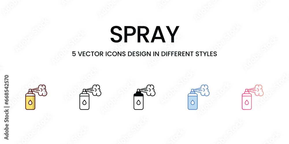 Spray icon. Suitable for Web Page, Mobile App, UI, UX and GUI design. Spray icon. Suitable for Web Page, Mobile App, UI, UX and GUI design.