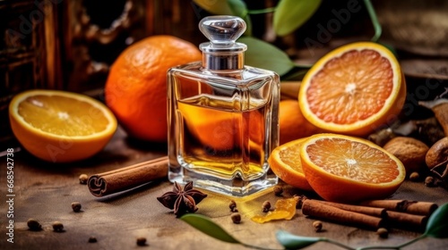 Sophisticated citrus and spice blend a modern mens. AI generated