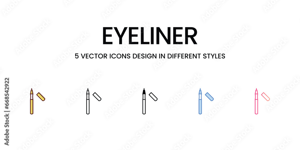 Eyeliner icon. Suitable for Web Page, Mobile App, UI, UX and GUI design. Eyeliner icon. Suitable for Web Page, Mobile App, UI, UX and GUI design.